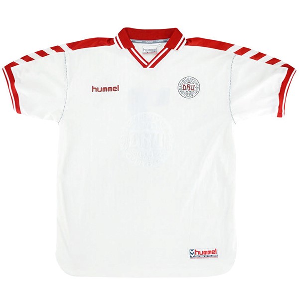Camiseta Dinamarca Segunda Retro 1998 Blanco